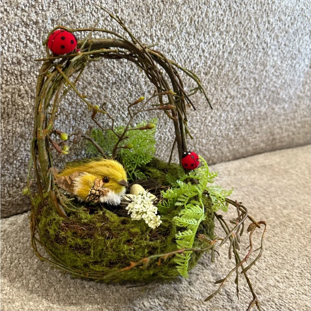 Decorative Nest with Bird and Eggs